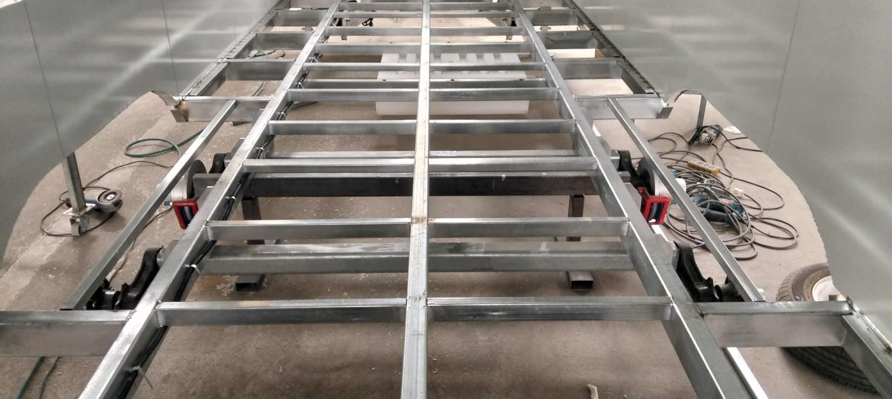 Galvanised trailer chassis