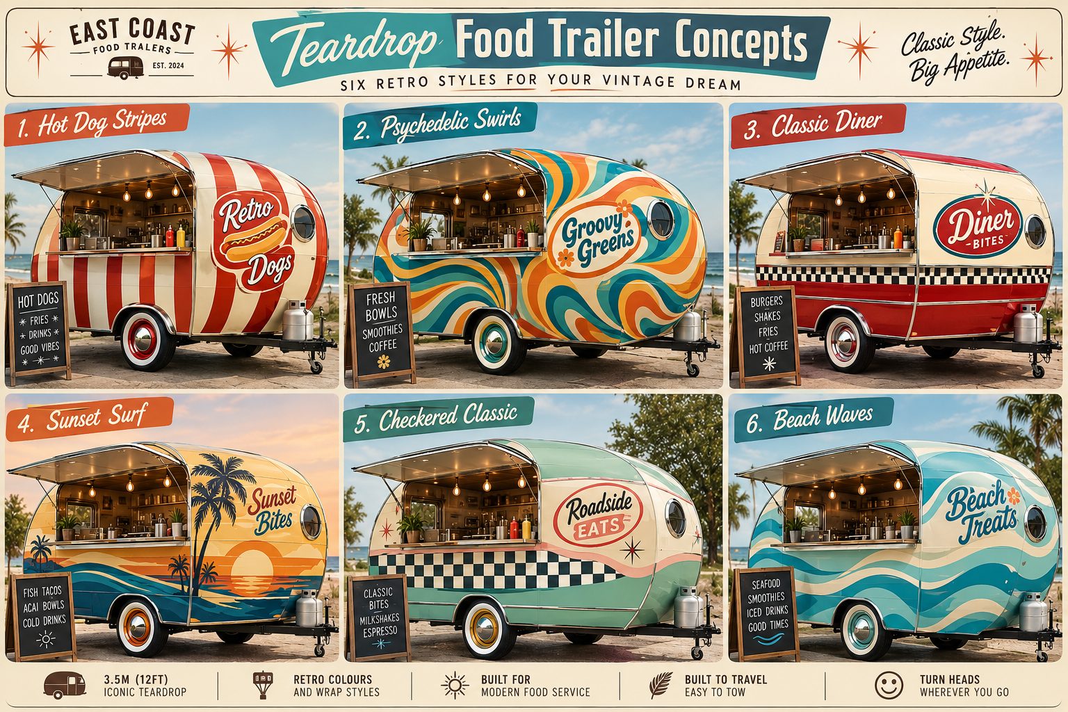 Board of retro teardrop trailer concepts